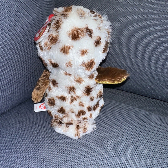 Ty Stuffed Animal Owl Plush Toy White Brown Whoolie New NWT 2022 - Picture 5 of 16